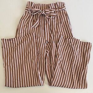 NWOT Express Striped High Rise Wide Leg Palazzo Pants Size XS